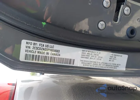 2023 Dodge Challenger Sxt from USA, damaged, VIN 2C3CDZAG5PH658683